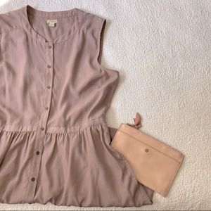 J. Crew Sleeveless Button Down Shirt Dress